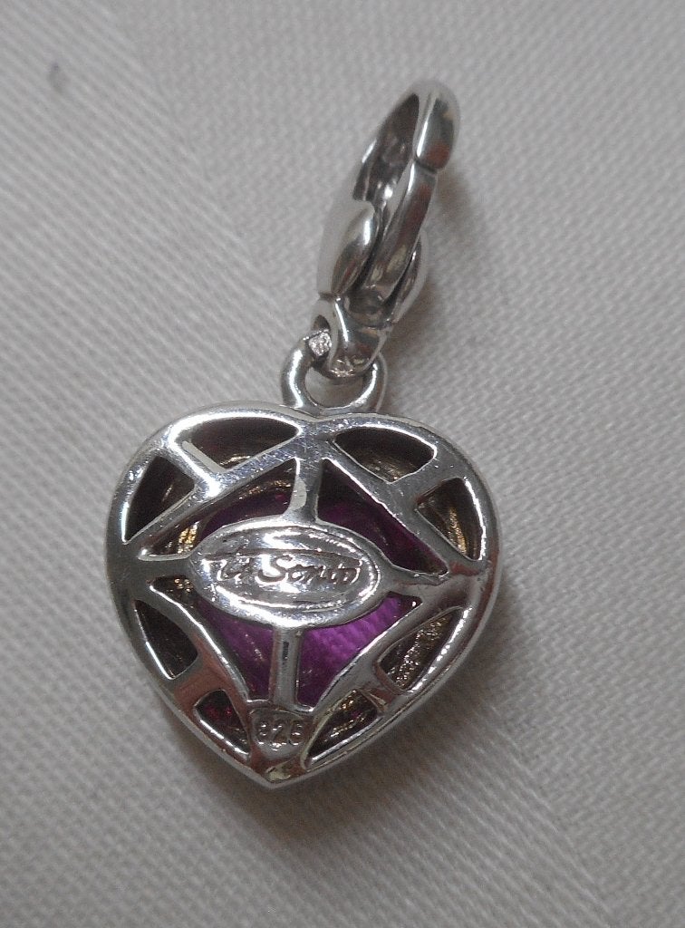 Zilveren Ti Sento hart hanger /bedel nr.1200, Verzenden, Zo goed als nieuw, Hart, Zilver