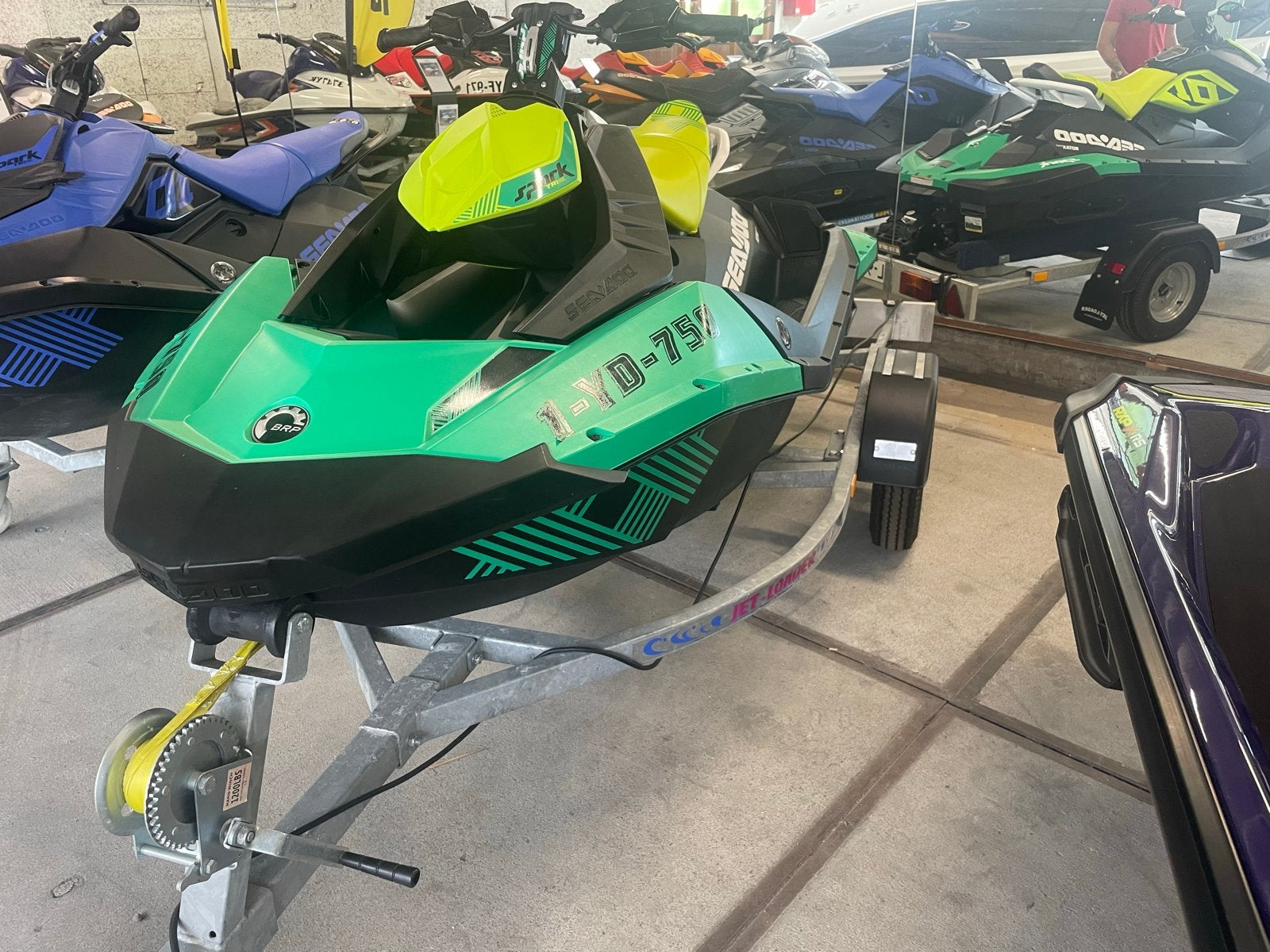 Seadoo Spark Trixx 2up met VTS en trailer - Compleet!, Ophalen, Zo goed als nieuw, Benzine, 70 tot 120 pk