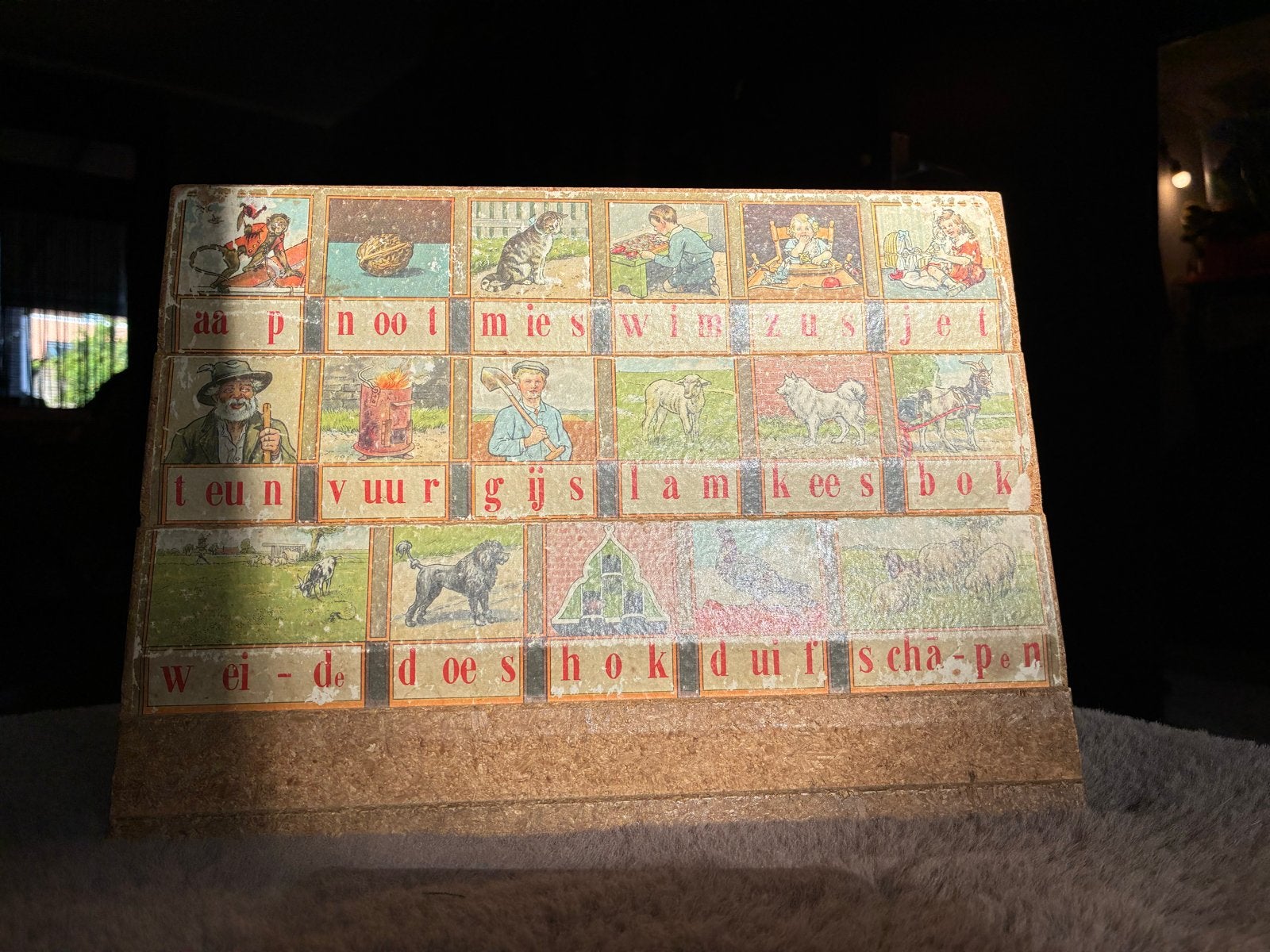Vintage ABC-bord / Letterbord - Educatief Speelgoed, Ophalen of Verzenden