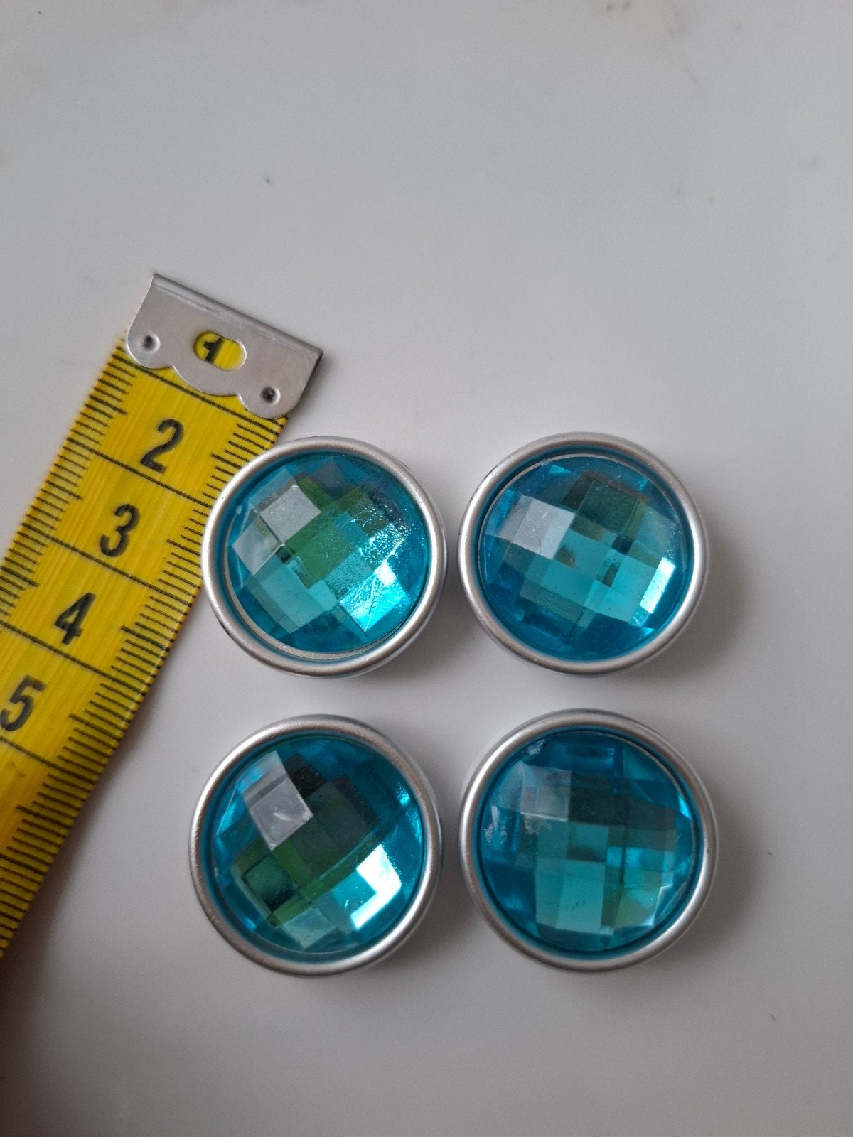 4 stuks acryl kralen strass blauw grijs, Kraal, -, -, Ophalen of Verzenden