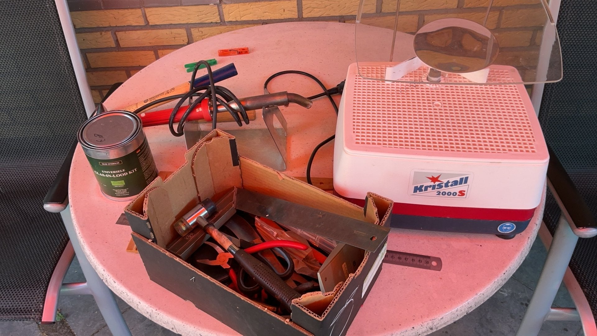 Glas in lood gereedschap, Hobby en Vrije tijd, Overige Hobby en Vrije tijd, Ophalen, Gebruikt