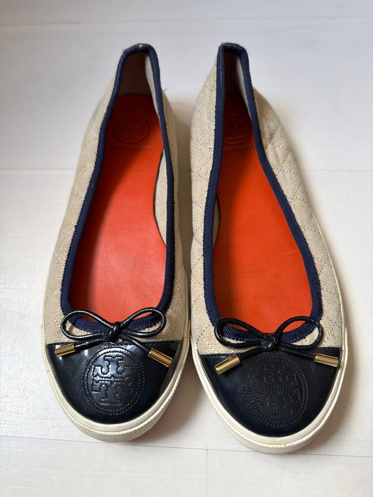 Tory Burch Ballerina's - Zo goed als nieuw, Ophalen of Verzenden, Zo goed als nieuw, Beige, Ballerina's