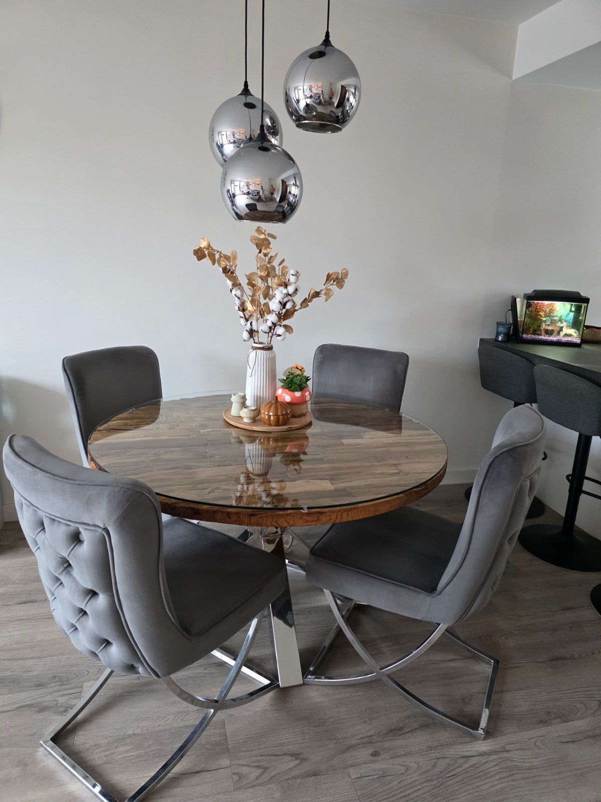 Eettafel sleeperwood evt incl stoelen, Ophalen, Gebruikt, Rond, Vier personen