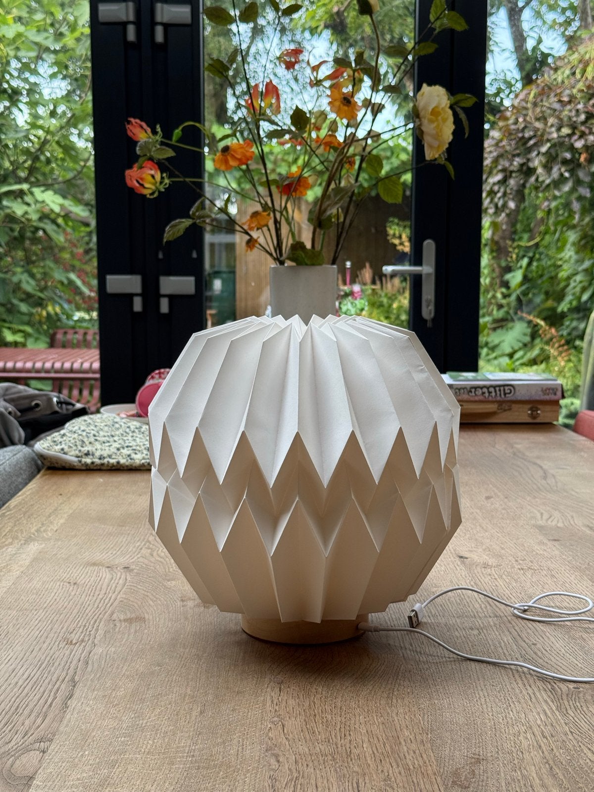 Origami designlamp Coollux Luna 25 cm – zo goed als nieuw, Ophalen, Zo goed als nieuw, Overige fittingen, Led-lamp