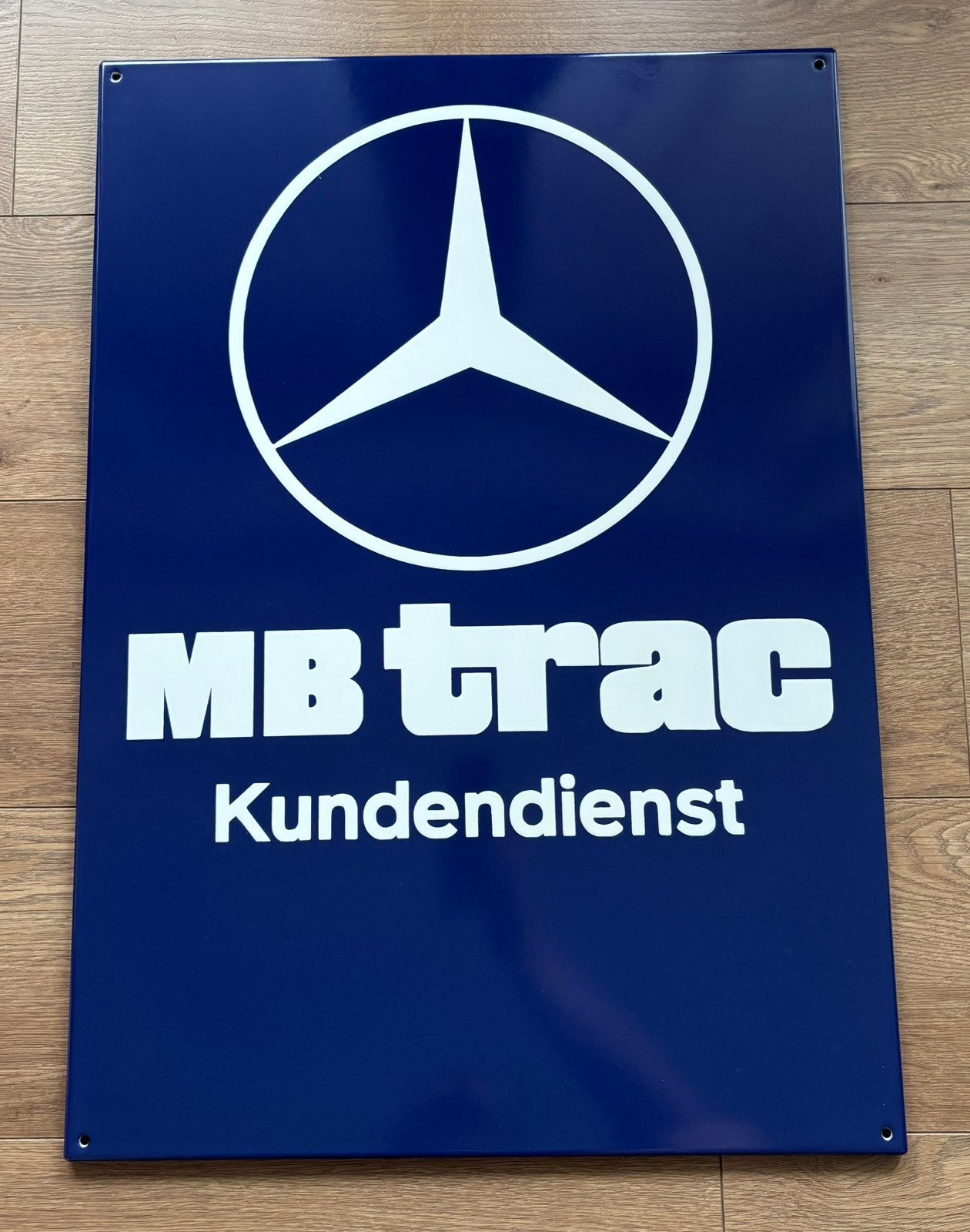 Te Koop: Emaille bord Mercedes Benz MB trac Unimog, Ophalen of Verzenden
