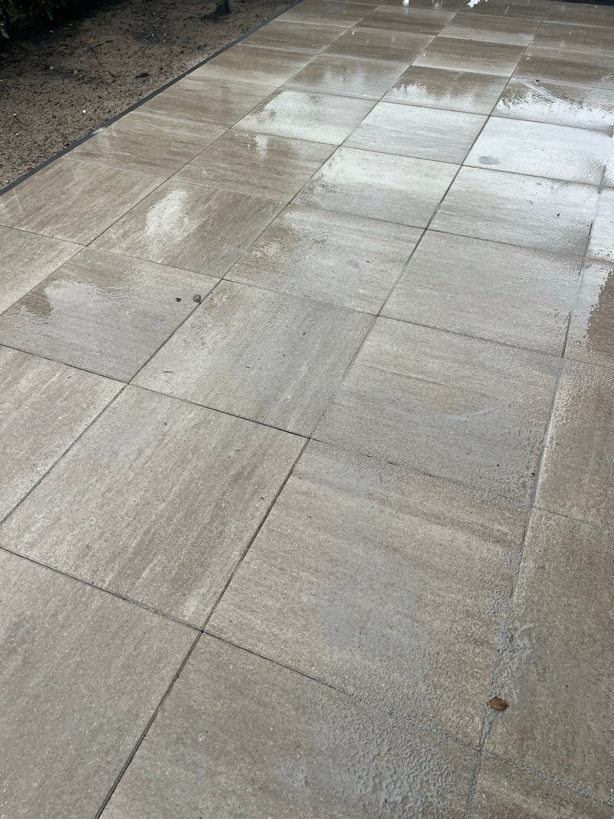Crème beton tegels 60x60, Ophalen, Gebruikt, Beton, Terrastegels