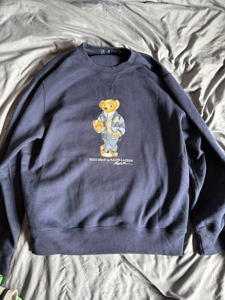 Ralph Lauren Polo Bear Sweatshirt XL, Verzenden, Gedragen, Maat 56/58 (XL), Blauw