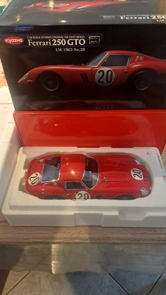 FERRARI 250 GTO #20 LE MANS 1/18 Kyosho, Hobby en Vrije tijd, Modelauto's | 1:18, Ophalen of Verzenden, Nieuw, Auto, Kyosho
