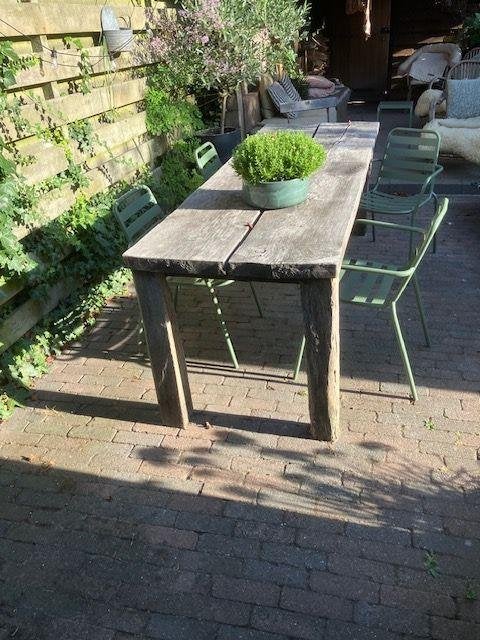 Tuintafel eiken, Ophalen, Gebruikt, Rechthoekig, Hout