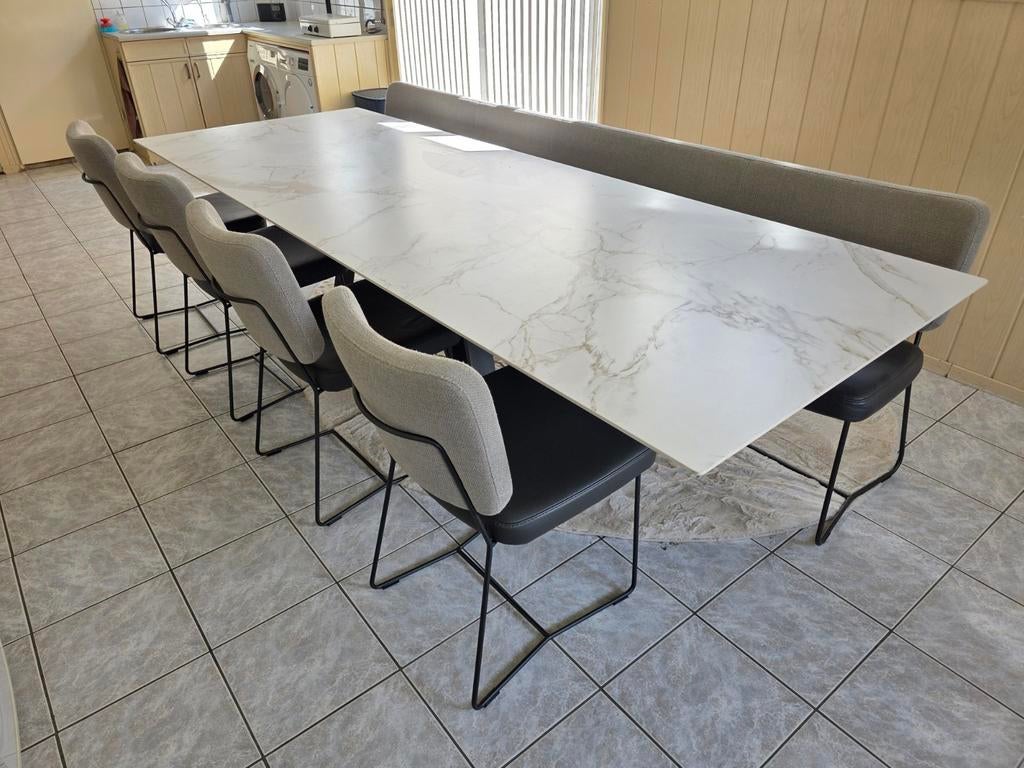 Bert Plantagie design eettafel Stella + Kiko stoelen en bank, Ophalen of Verzenden, Nieuw, Leer