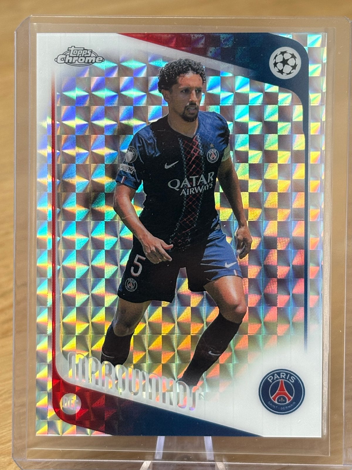 Topps Chrome Marquinhos PSG Voetbal Spelerskaart, Ophalen, Zo goed als nieuw, Buitenlandse clubs, Spelerskaart