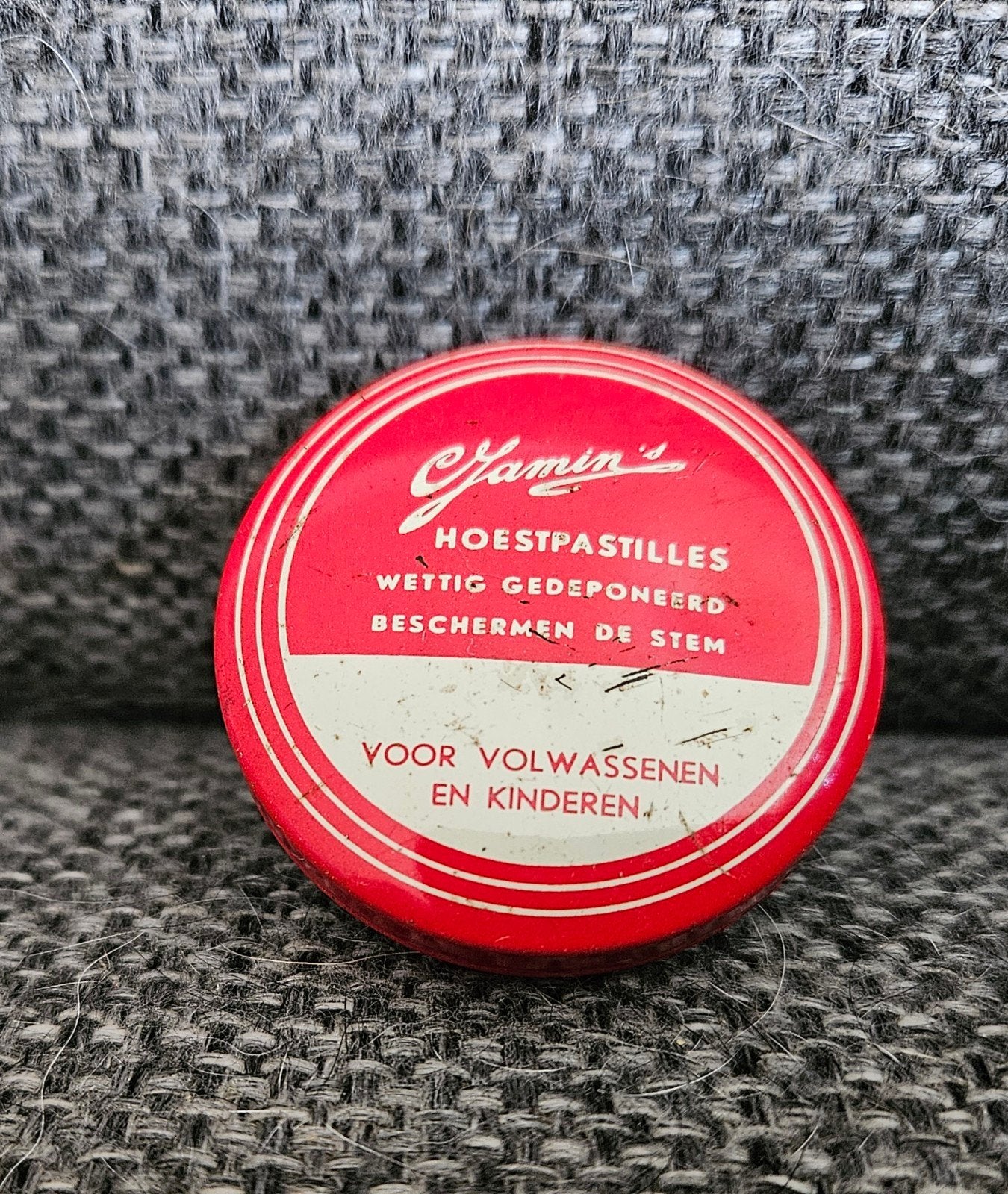 Vintage G. Jamin's Hoestpastilles Blikje - Rood, Verzenden, Gebruikt, Overige, Overige merken