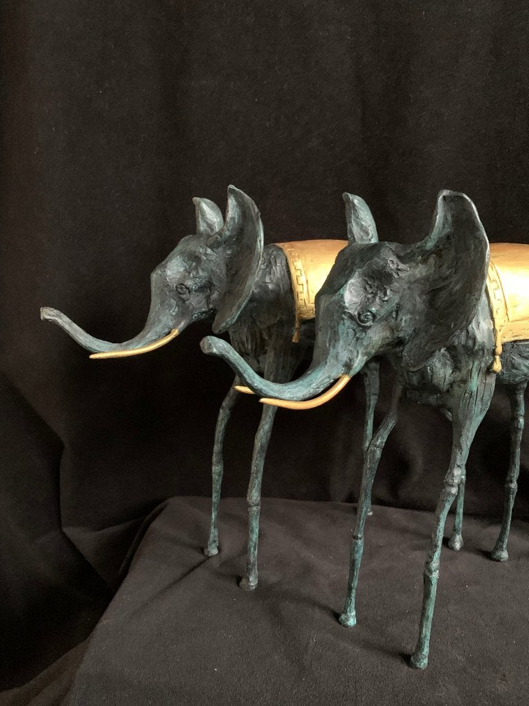 Olifant / Olifanten, Dali , Brons., Ophalen of Verzenden, Handgemaakt, Brons, Beeld