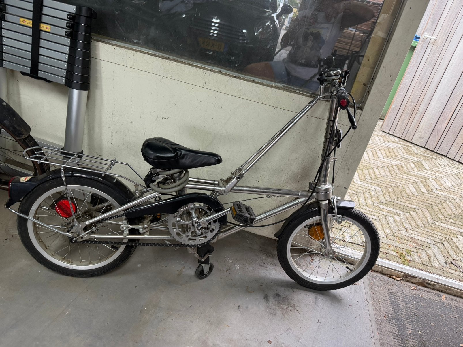 Zeldzame Vintage Dahon RVS Vouwfiets RVS/Originele Opbergtas, Ophalen of Verzenden, Zo goed als nieuw, 16 tot 18 inch, Dahon