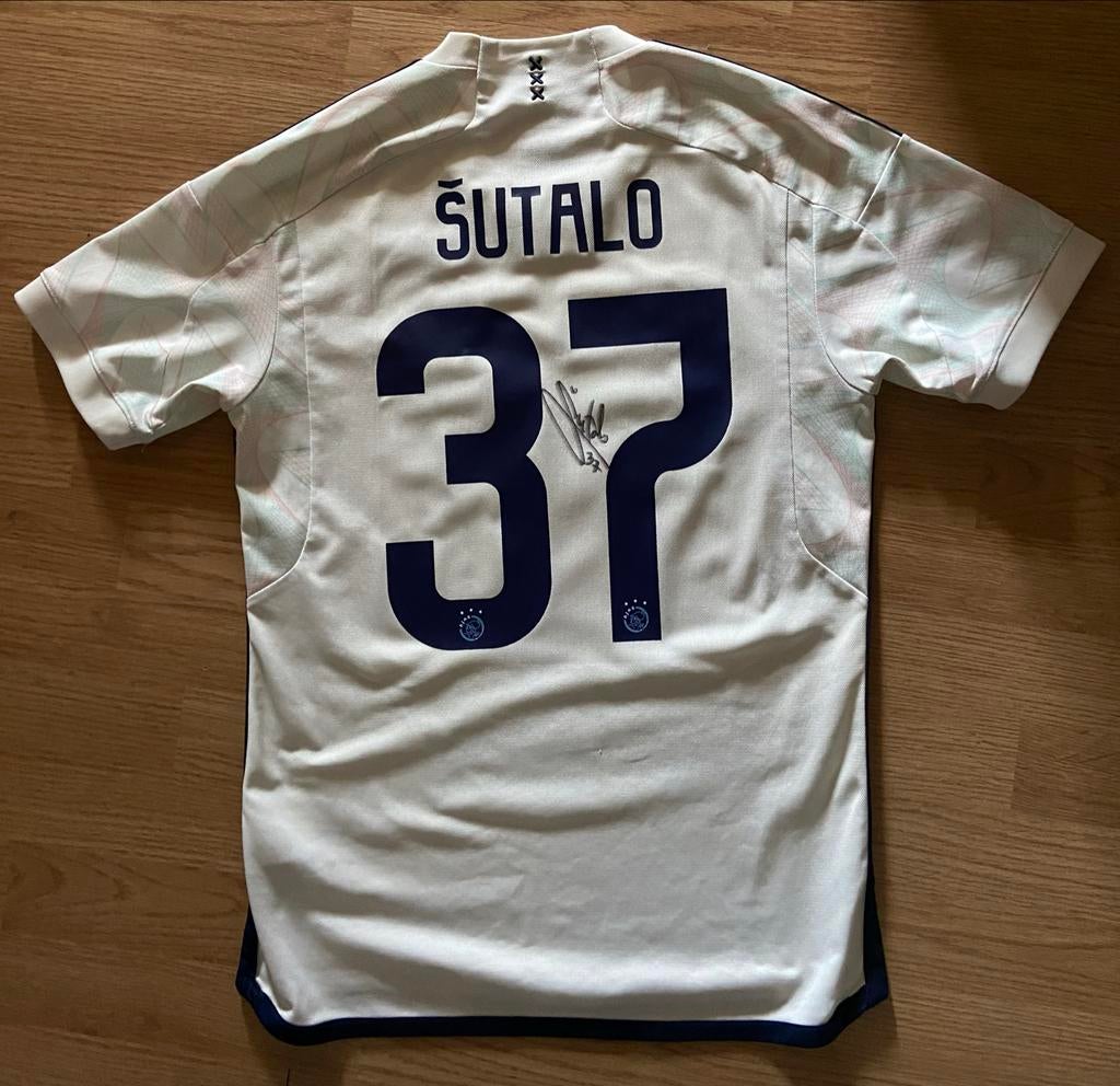 Sutalo Ajax shirt met handtekening + bewijs, Ophalen of Verzenden, Zo goed als nieuw