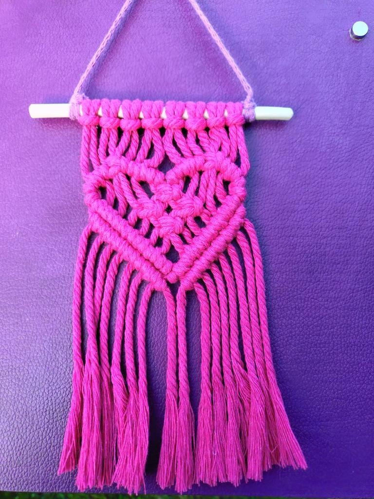 Makramee hart, Ophalen of Verzenden, Nieuw, Decoratieobject