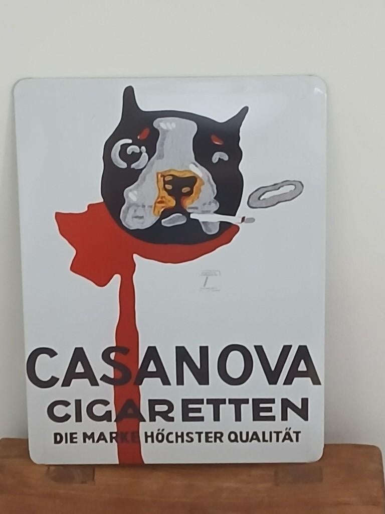 Casanova Sigaretten Reclamebord, Ophalen of Verzenden, Zo goed als nieuw, Reclamebord