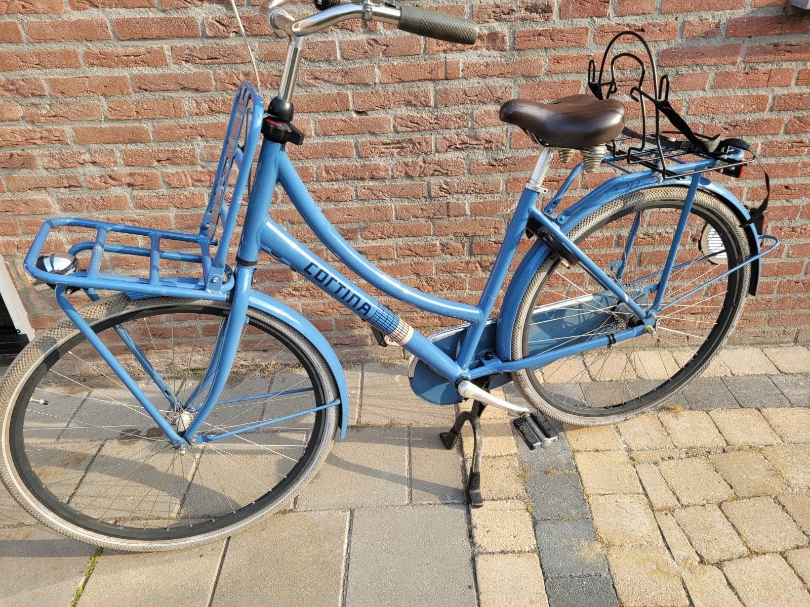 Cortina U4 Transportfiets Dames - Blauw - 3 Versnellingen, Gebruikt, Versnellingen, 50 tot 53 cm, Ophalen
