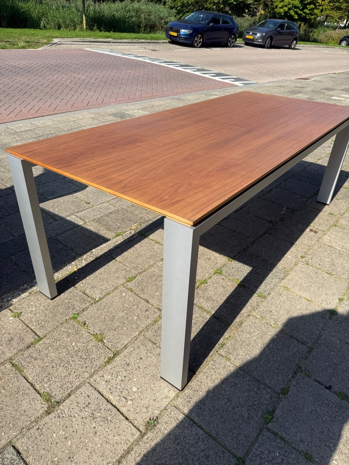 Lange Arco-Leolux eettafel, Ophalen of Verzenden, Gebruikt