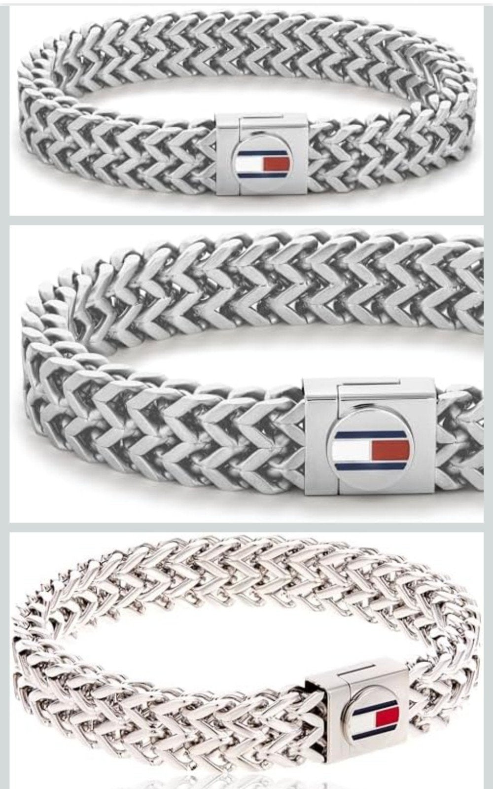 Tommy Hilfiger Heren Armband - Staal, Zilverkleurig, Ophalen of Verzenden, Zo goed als nieuw, Zilver, Staal