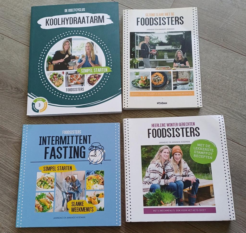4 x Foodsisters - Binnen 2 maanden slank en fit., Boeken, Ophalen of Verzenden, Zo goed als nieuw