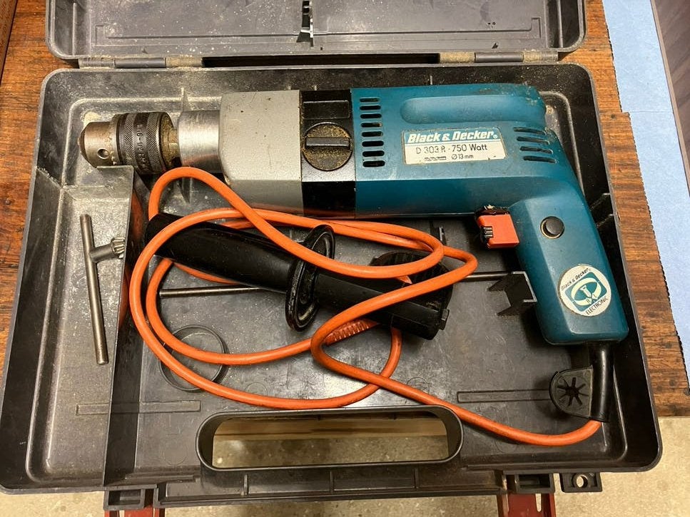 Black&Decker boormachine in koffer, Ophalen of Verzenden, Gebruikt, Boormachine