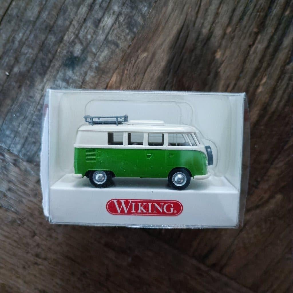wiking VW T1 (T1b) Camping-Bus met dak drager groen wit, Ophalen of Verzenden, Nieuw, Auto, Wiking