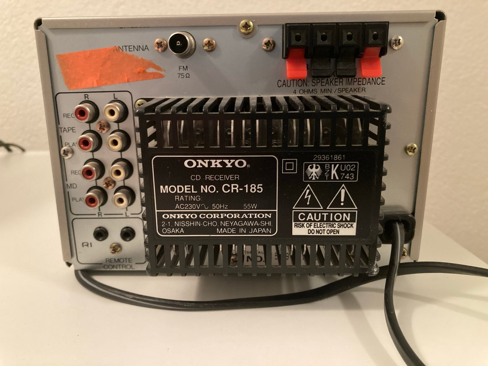 Onkyo CR-185 CD Receiver met afstandsbediening, Gebruikt, Microset, Cd-speler, Ophalen