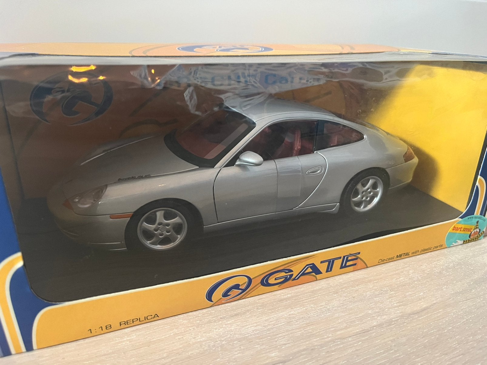 Porsche 911 (996) Coupé silver 01042 Gate 1:18, Ophalen of Verzenden, Nieuw, Auto, Overige merken