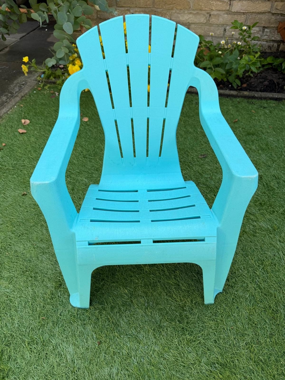 Kinderstoeltje blauw, Tuin en Terras, Ophalen, Zo goed als nieuw