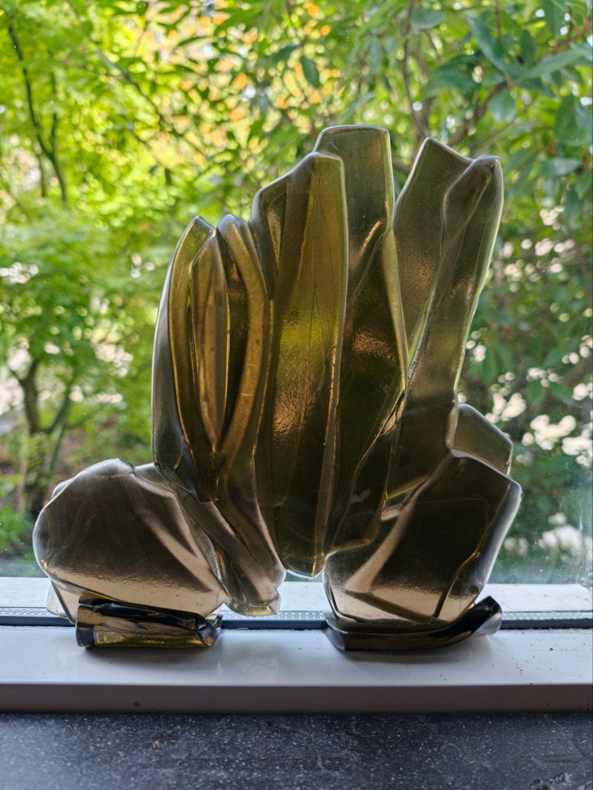 Uniek Glazen Design Object - Zwart - Nederlandse Kunstenaar, Glas, Zwart, Object, Handgemaakt