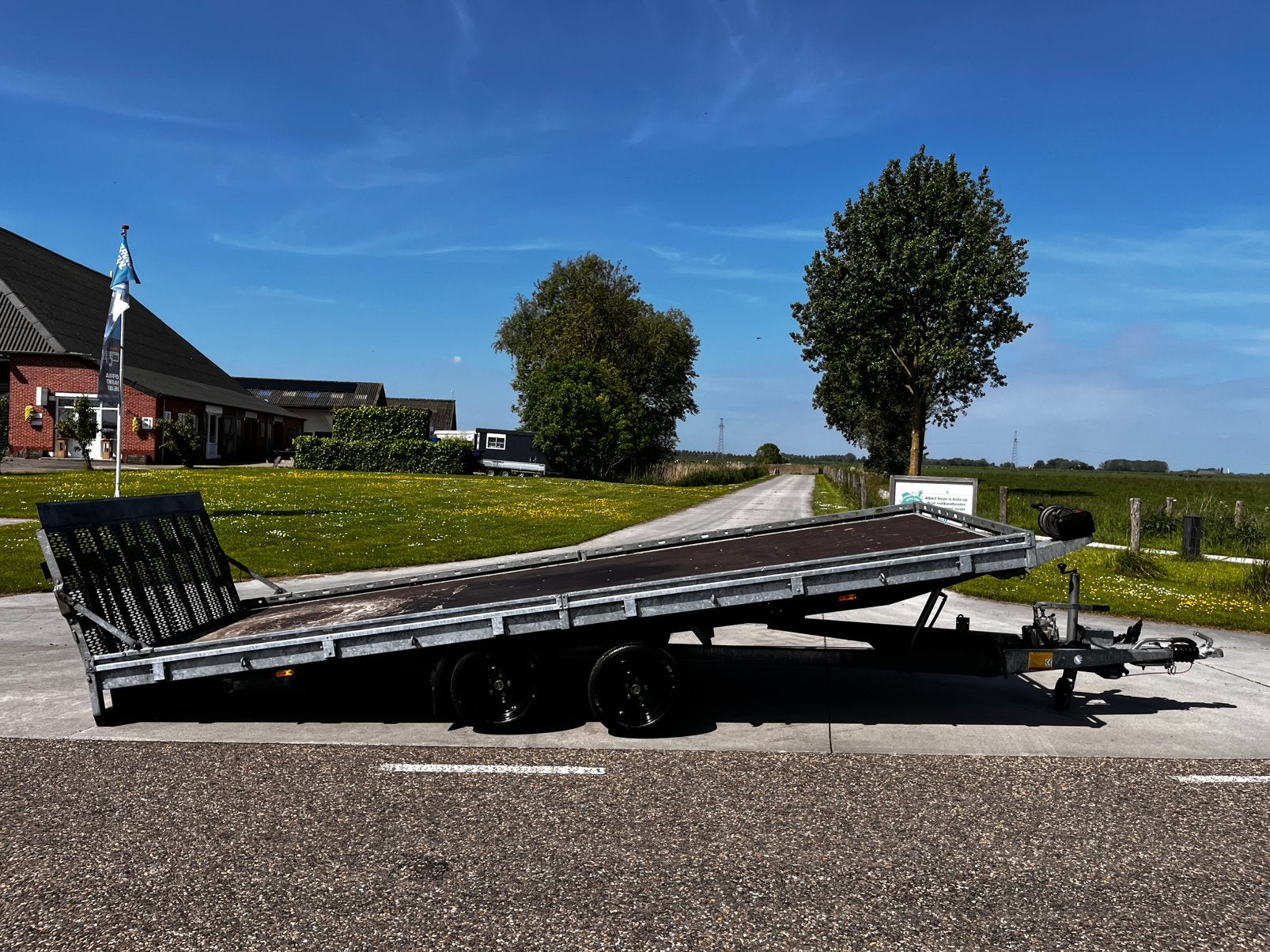 Hapert 3500kg multitransporter kantelbaar 5x2 oprijklep, Auto diversen, Aanhangers en Bagagewagens, Ophalen, Gebruikt