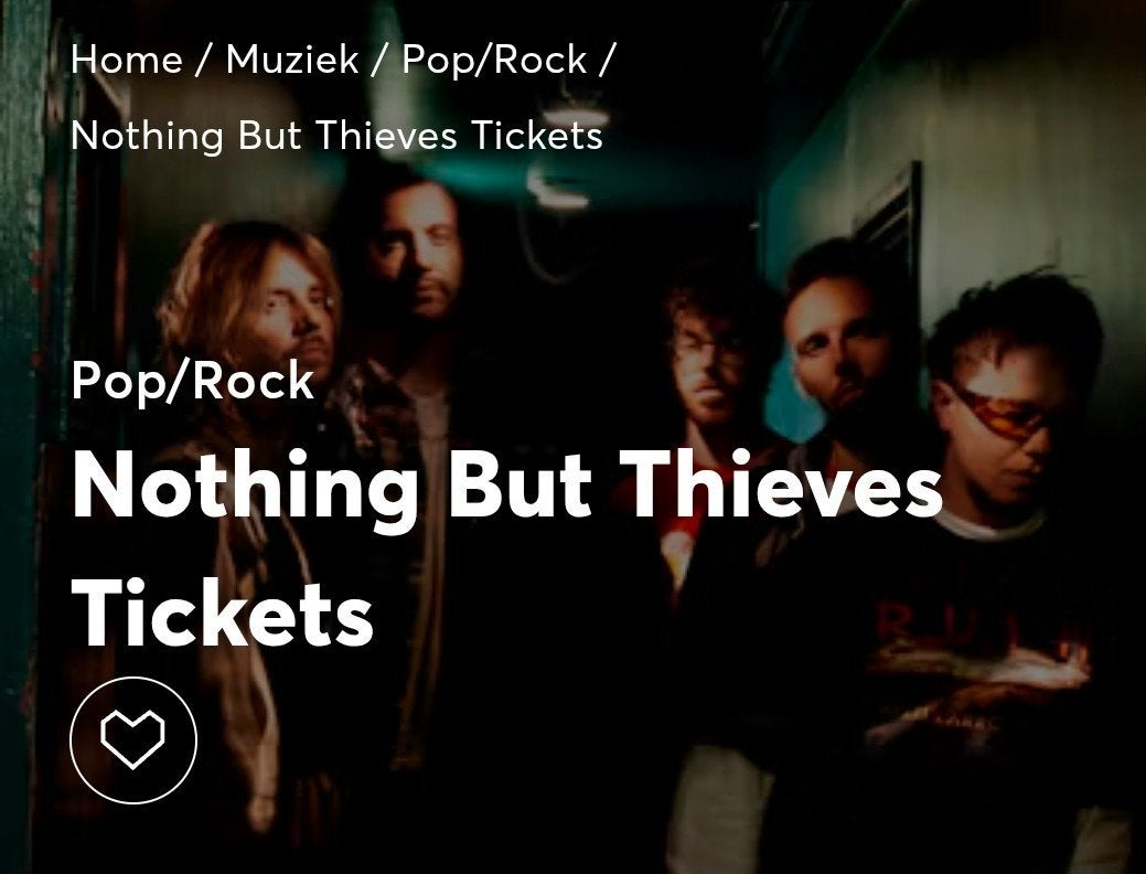 Gezocht Tickets Nothing but Thieves, Drie personen of meer, Januari