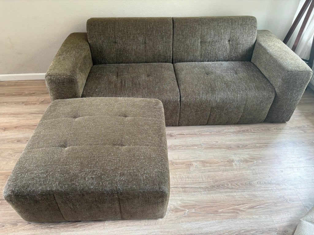bank, Huis en Inrichting, Banken | Bankstellen, Ophalen, Gebruikt, 75 tot 100 cm, Stof