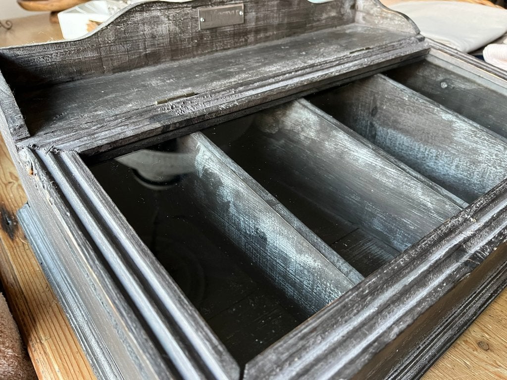 Mooie houten bestek opbergbak., Ophalen, Overige typen, Hout, Zo goed als nieuw