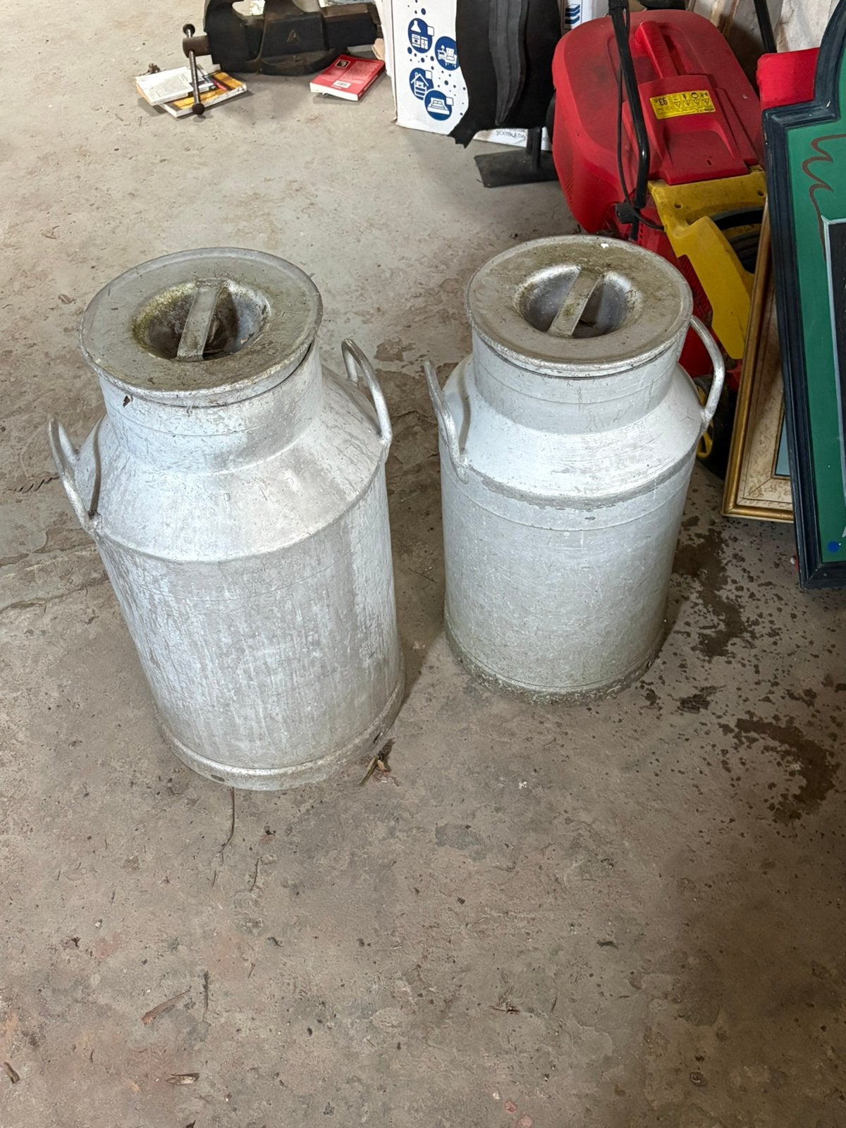 2 mooie vintage aluminium Melkbussun, Tuin en Terras, Tuinwanddecoratie, Ophalen, Zo goed als nieuw