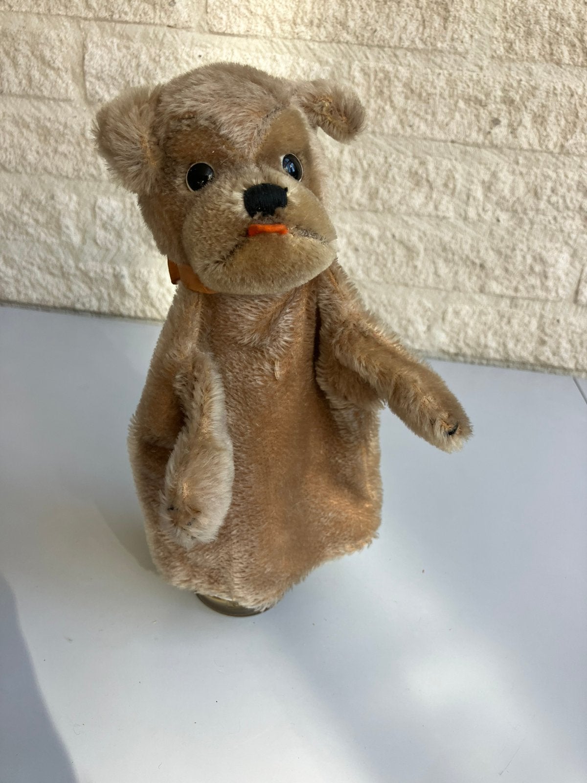 Steiff poppenkast pop hondje, Ophalen of Verzenden, Zo goed als nieuw, Stoffen beer, Steiff