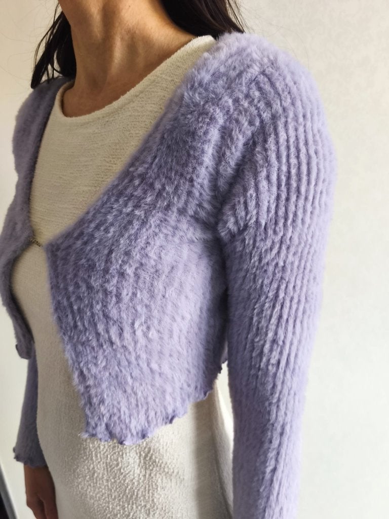 Fishbone pluizige zacht lavendel paars gebreide bolero XS/34, Kleding | Dames, Fishbone, Paars, Nieuw, Ophalen of Verzenden