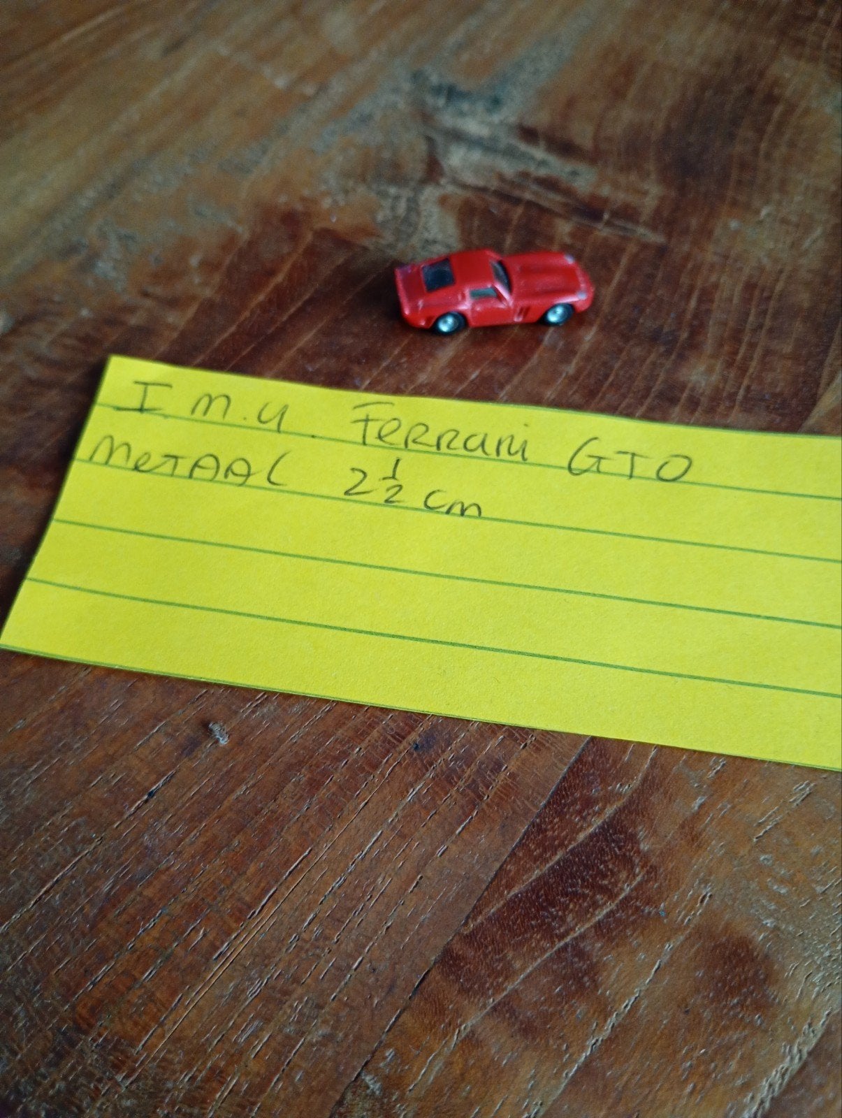 Ferrari GTO 2,5 cm van metaal, Ophalen of Verzenden