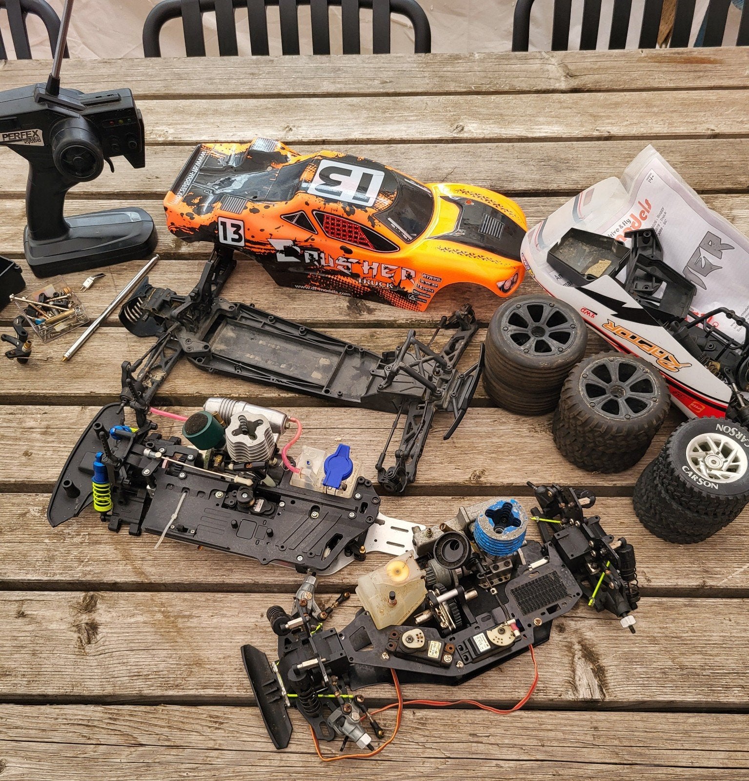 Tamiya Carson df, Hobby en Vrije tijd, Verzenden, Gebruikt, Schaal 1:10, Nitro