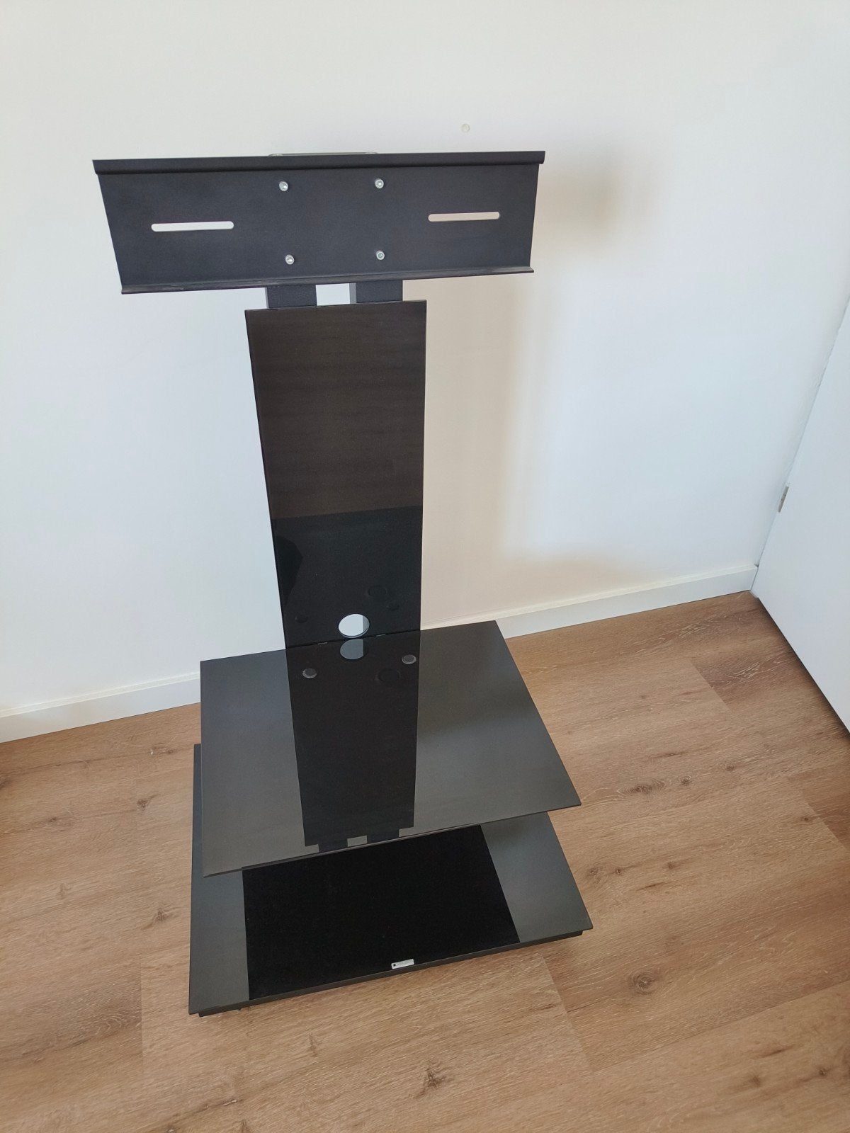 Spectral TV standaard op wielen - Zwart glas, Ophalen, Gebruikt
