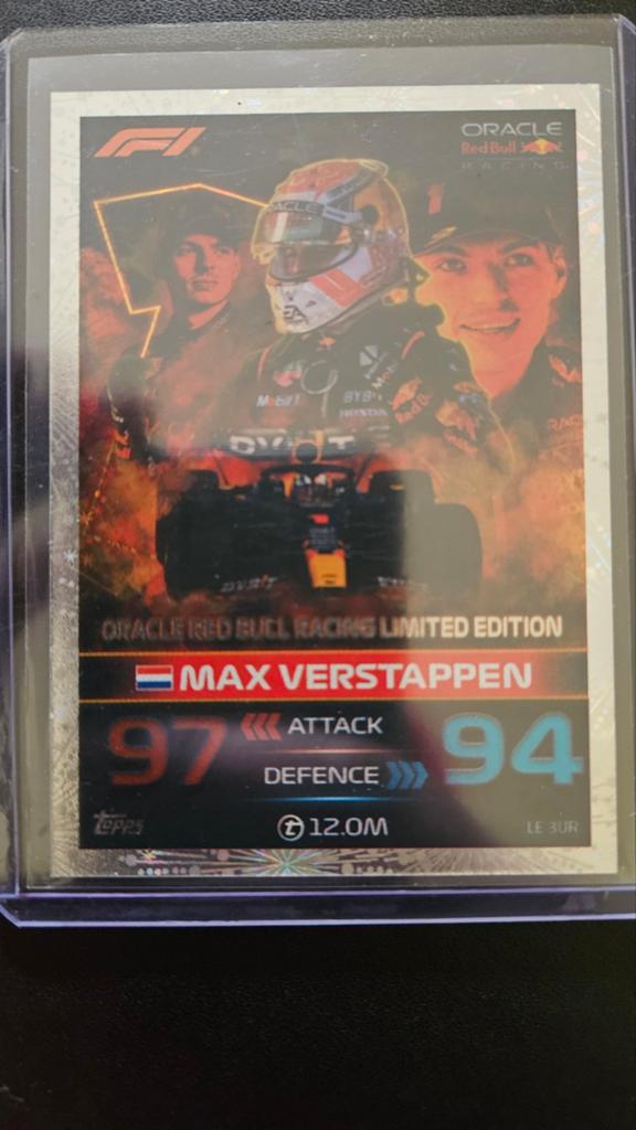 Topps F1 Attax 2023 LE3UR Max Verstappen Limited Edition, Hobby en Vrije tijd, Verzamelkaartspellen | Overige, Ophalen of Verzenden