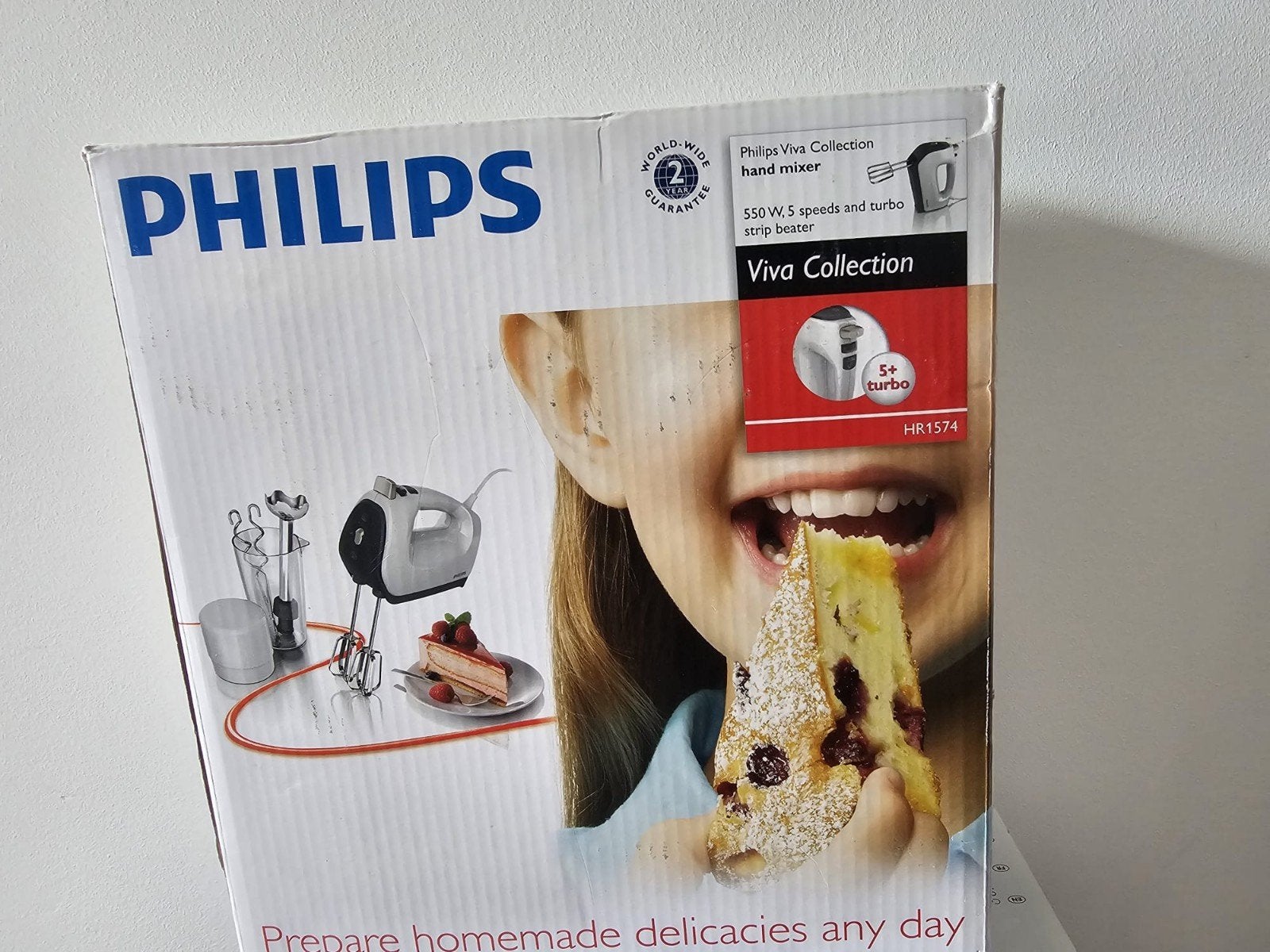 Philips Viva Collection handmixer HR1574 - Nieuw in doos, Witgoed en Apparatuur, Minder dan 1 liter, Ophalen of Verzenden, Nieuw