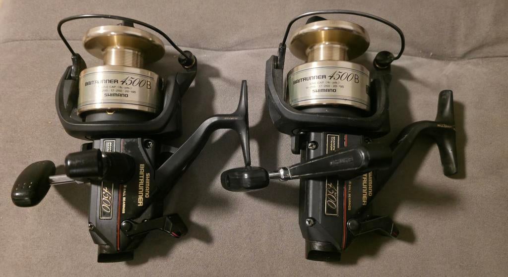 2x Shimano Baitrunner 4500B, Watersport en Boten, Hengelsport | Karpervissen, Ophalen of Verzenden, Zo goed als nieuw, Molen