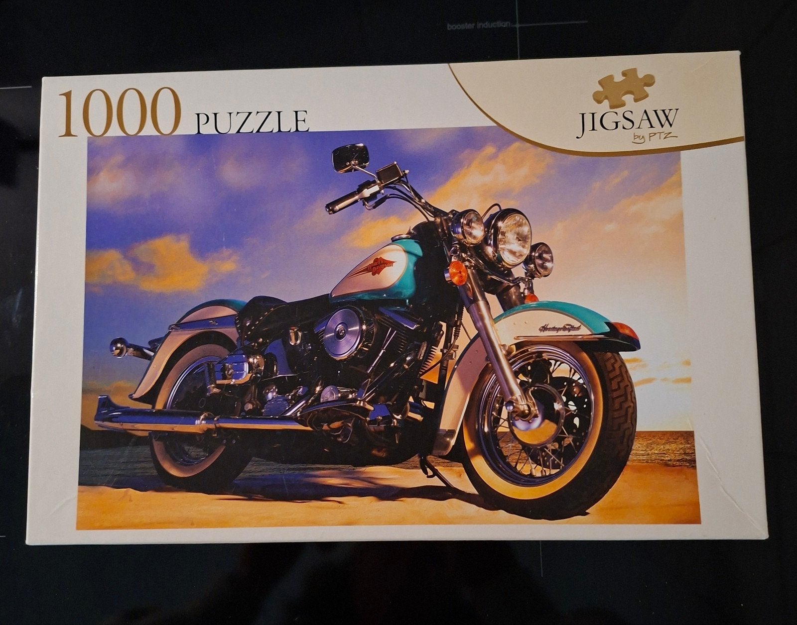 Jigsaw Puzzel 1000 Stukjes - Harley Davidson Motor, Ophalen of Verzenden, 500 t/m 1500 stukjes, Zo goed als nieuw, Legpuzzel