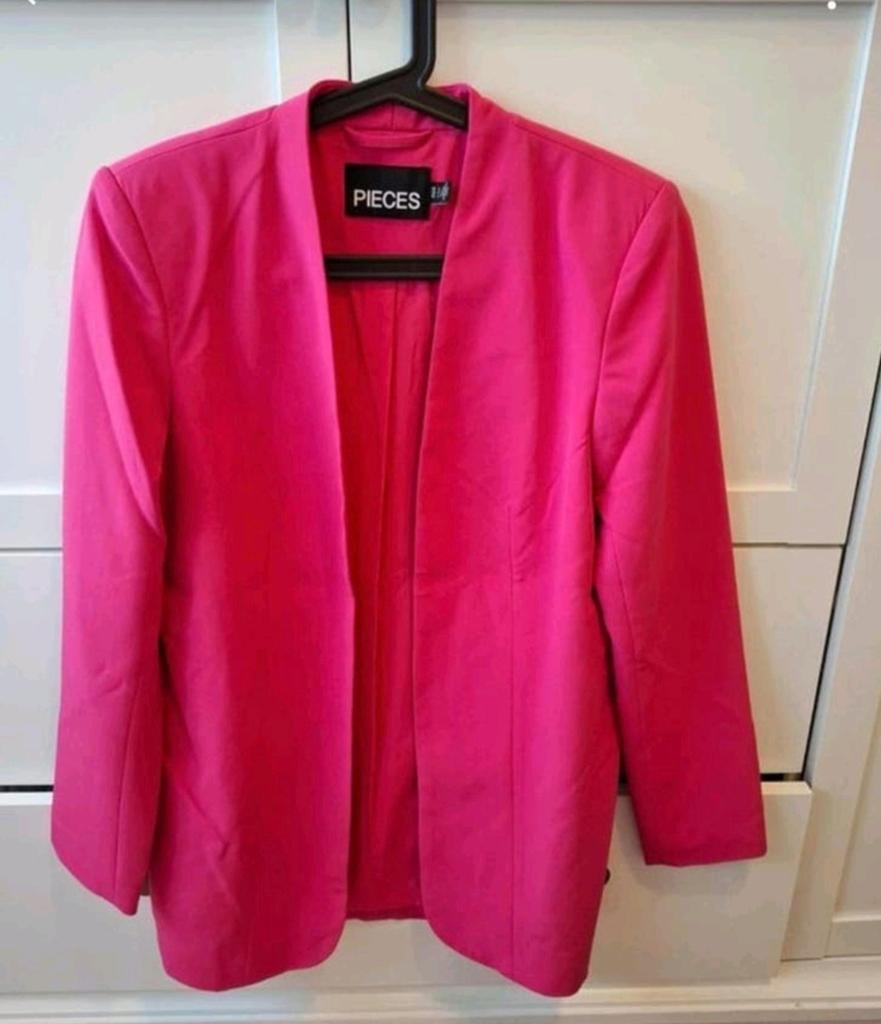 PIECES fuchsia blazer open model – maat S – nieuw, Nieuw, Ophalen of Verzenden, Jasje, Roze