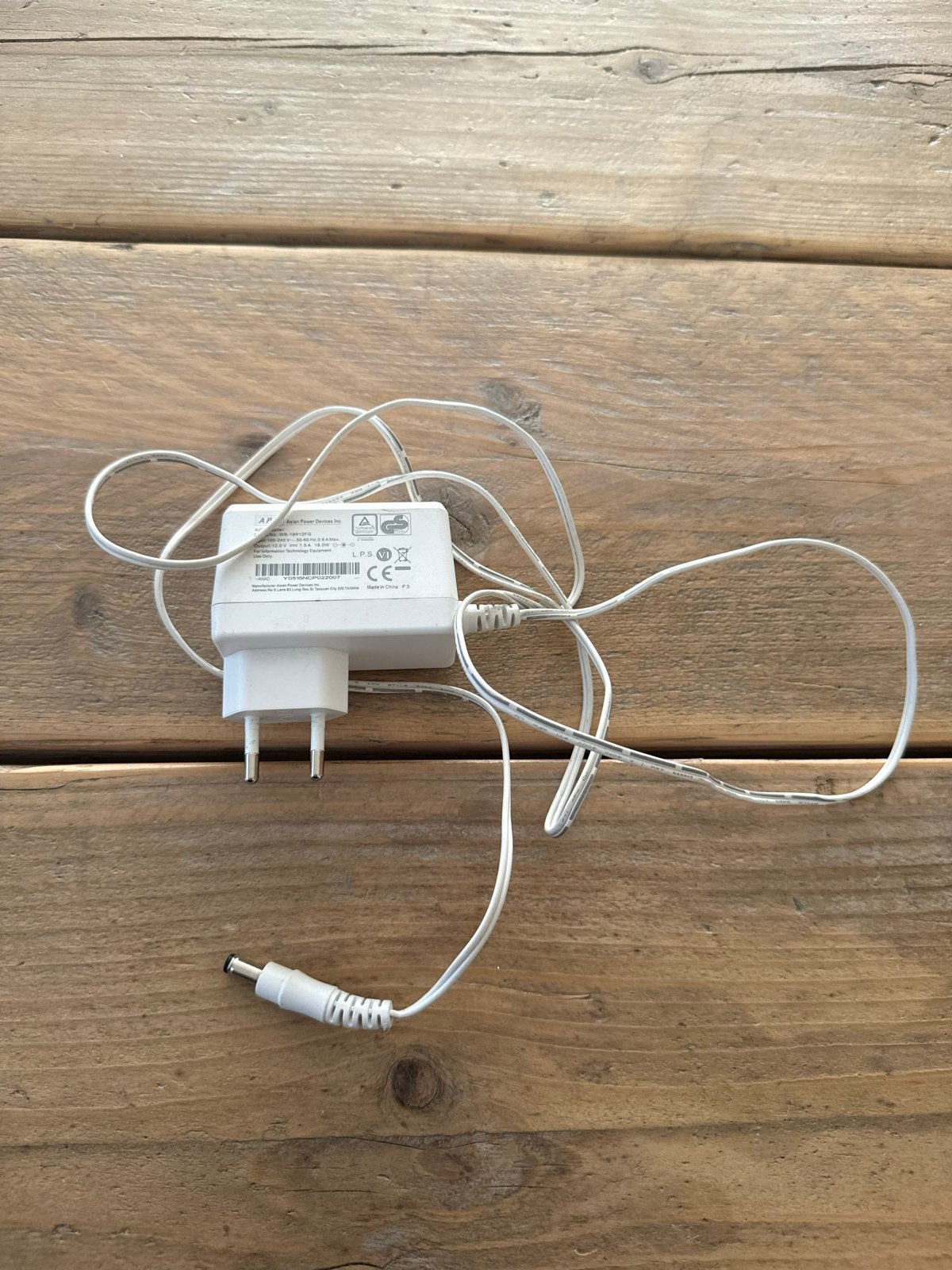 Witte AC/DC adapter 5V 1A, Computers en Software, Ophalen of Verzenden, Gebruikt