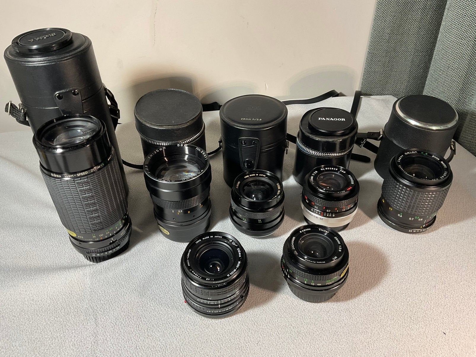 7 stuks fraaie analoge foto lenzen, Ophalen of Verzenden, Groothoeklens, Zoom