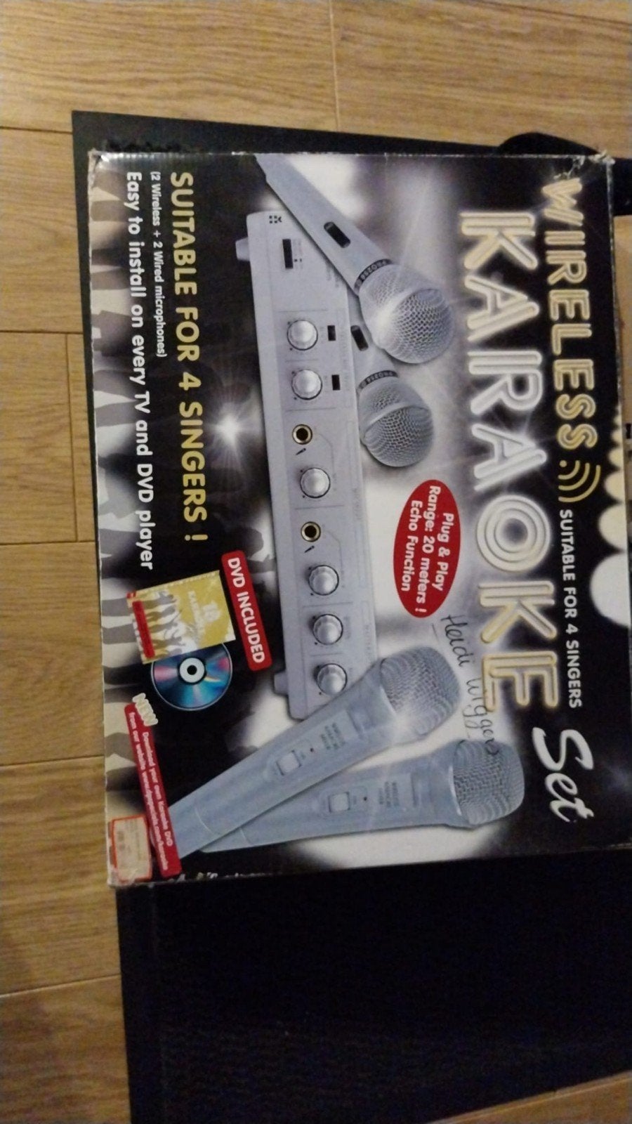 Karaoke Set met 4 Microfoons (2 Draadloos) en Echo Functie, Ophalen of Verzenden, Nieuw, Complete set