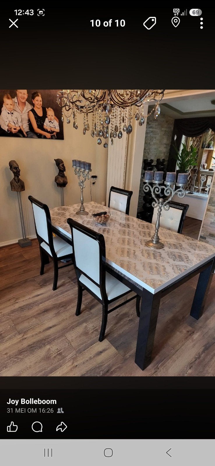 Luxe TV-meubel met vitrinekast en eettafel, Modern, Luxe, Glamour, Ophalen of Verzenden, Zo goed als nieuw, 150 tot 200 cm